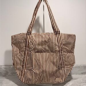 BAGGU CLOUD BAG-BROWN STRIPE